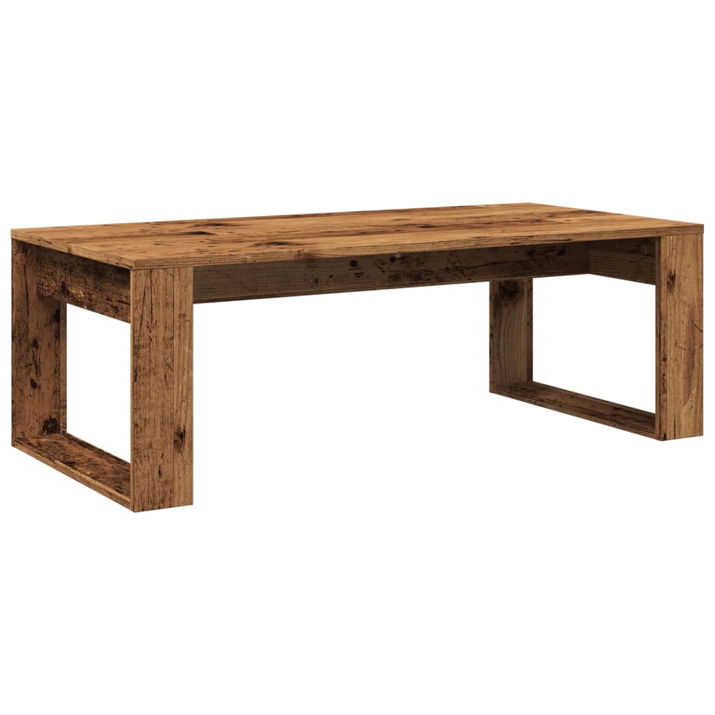 Table basse vieux bois 102x50x35 cm bois d'ingénierie