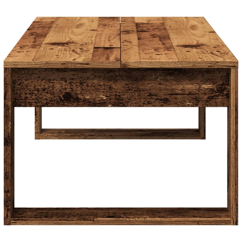 Table basse vieux bois 102x50x35 cm bois d'ingénierie