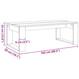 Table basse vieux bois 102x50x35 cm bois d'ingénierie