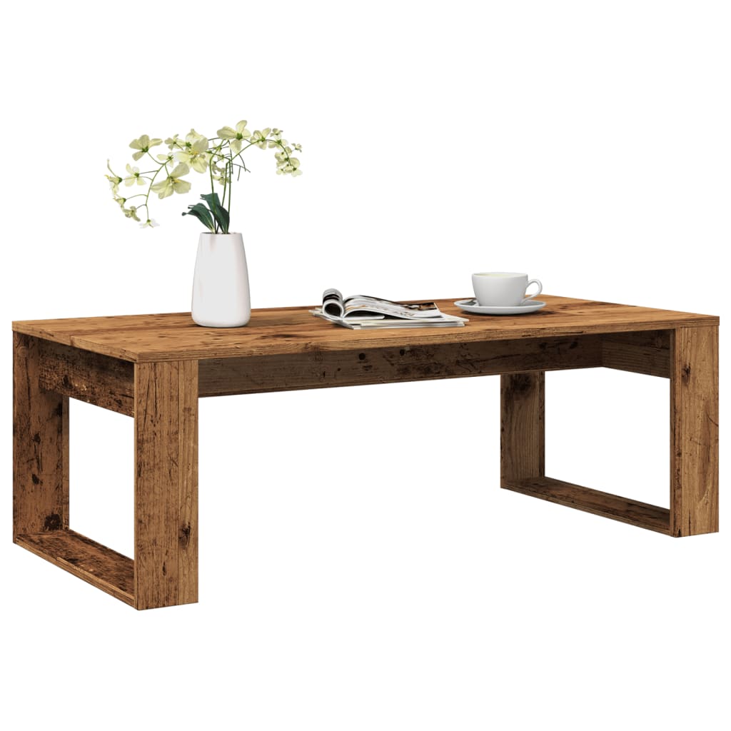 Table basse vieux bois 102x50x35 cm bois d'ingénierie