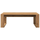 Handgefertigter Couchtisch aus Eichenholz, 102 x 50 x 35 cm, Holzwerkstoff