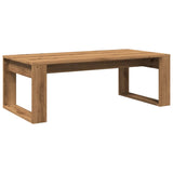 Handgefertigter Couchtisch aus Eichenholz, 102 x 50 x 35 cm, Holzwerkstoff