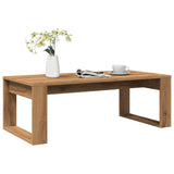 Handgefertigter Couchtisch aus Eichenholz, 102 x 50 x 35 cm, Holzwerkstoff