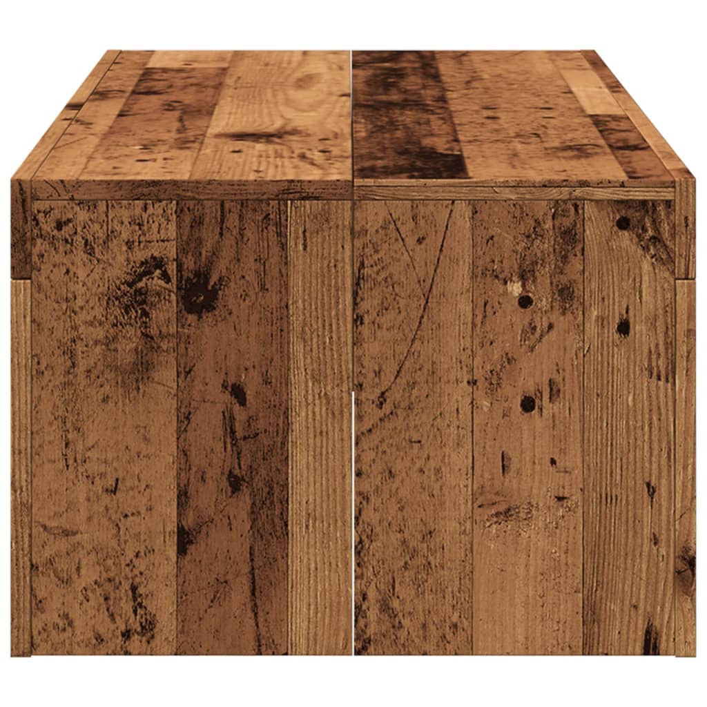 Table basse vieux bois 102x50x35 cm bois d'ingénierie