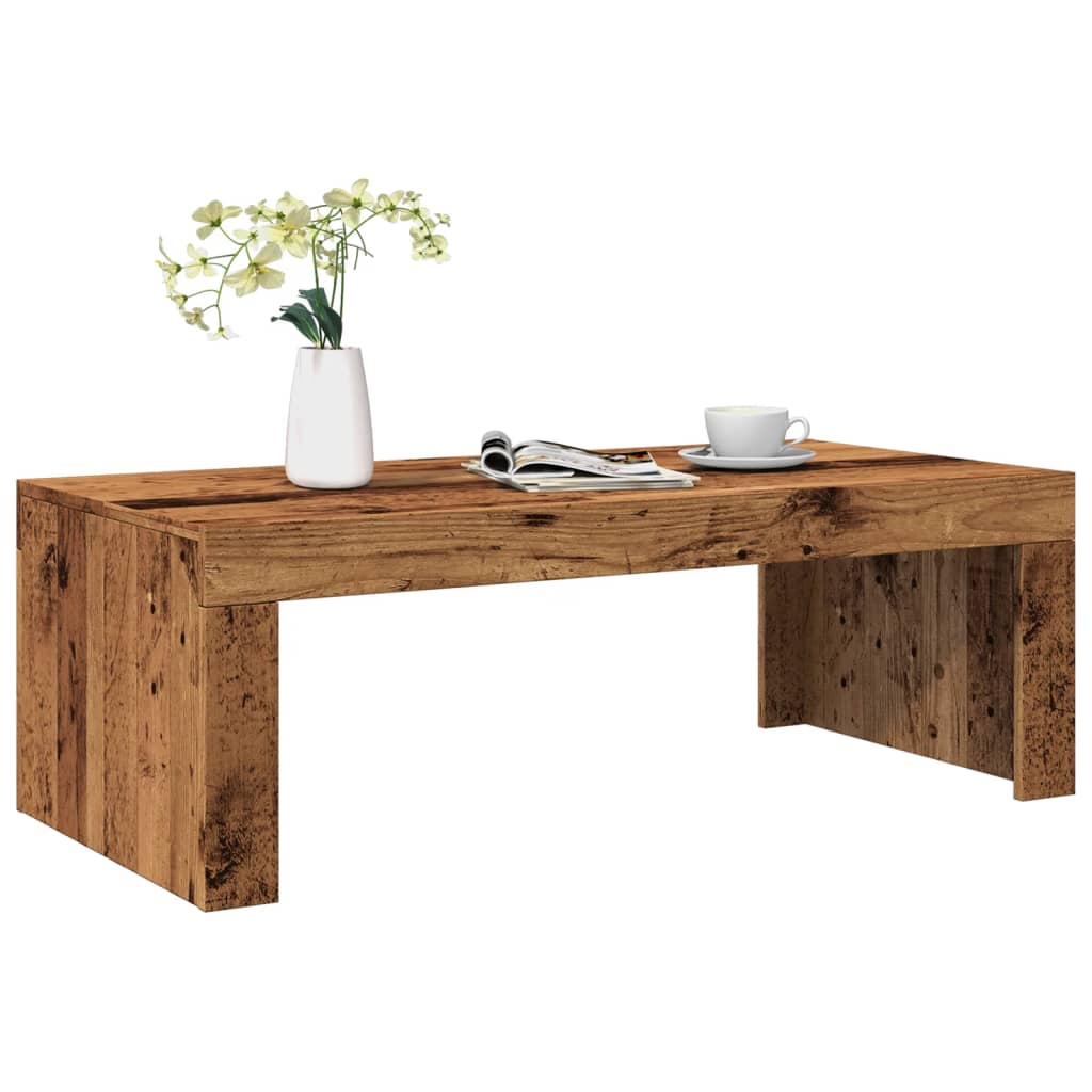 Table basse vieux bois 102x50x35 cm bois d'ingénierie