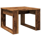 Table d'appoint vieux bois 50x50x35 cm bois d'ingénierie