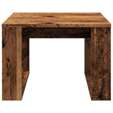 Table d'appoint vieux bois 50x50x35 cm bois d'ingénierie