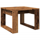 Table d'appoint vieux bois 50x50x35 cm bois d'ingénierie