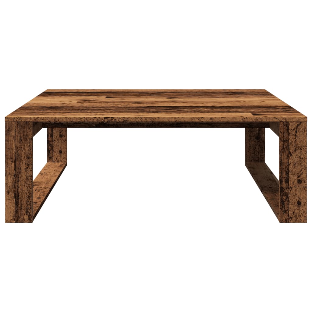 Table basse vieux bois 100x100x35 cm bois d'ingénierie