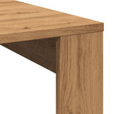 Table basse chêne artisanal 100x100x35 cm bois d'ingénierie