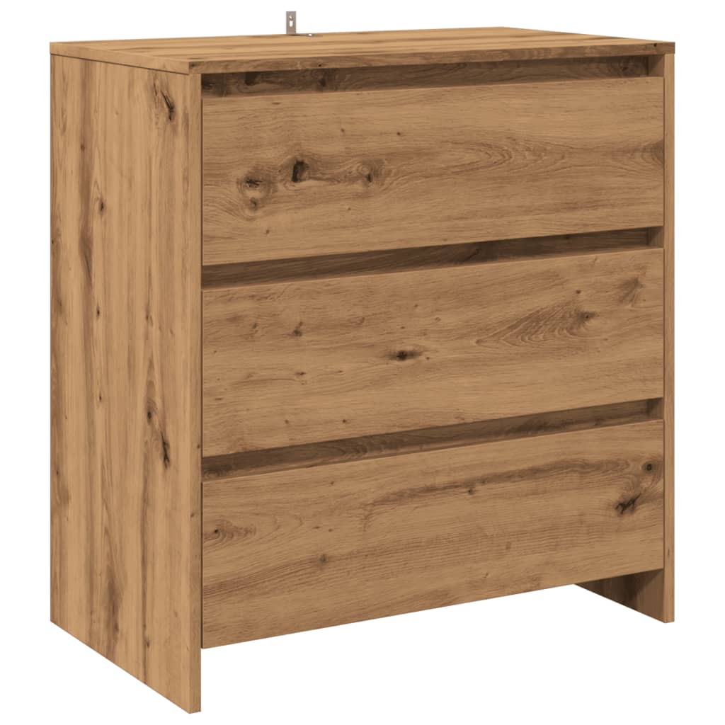 Handcrafted oak sideboard 70x41x75 cm engineered wood