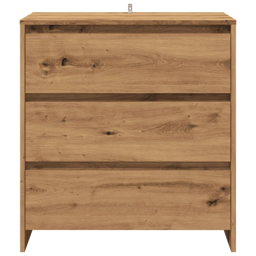 Handcrafted oak sideboard 70x41x75 cm engineered wood