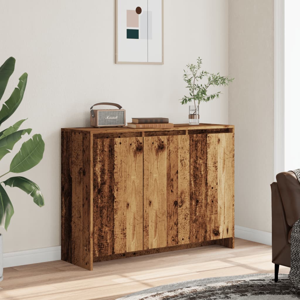 Buffet vieux bois 102x33x75 cm bois d'ingénierie