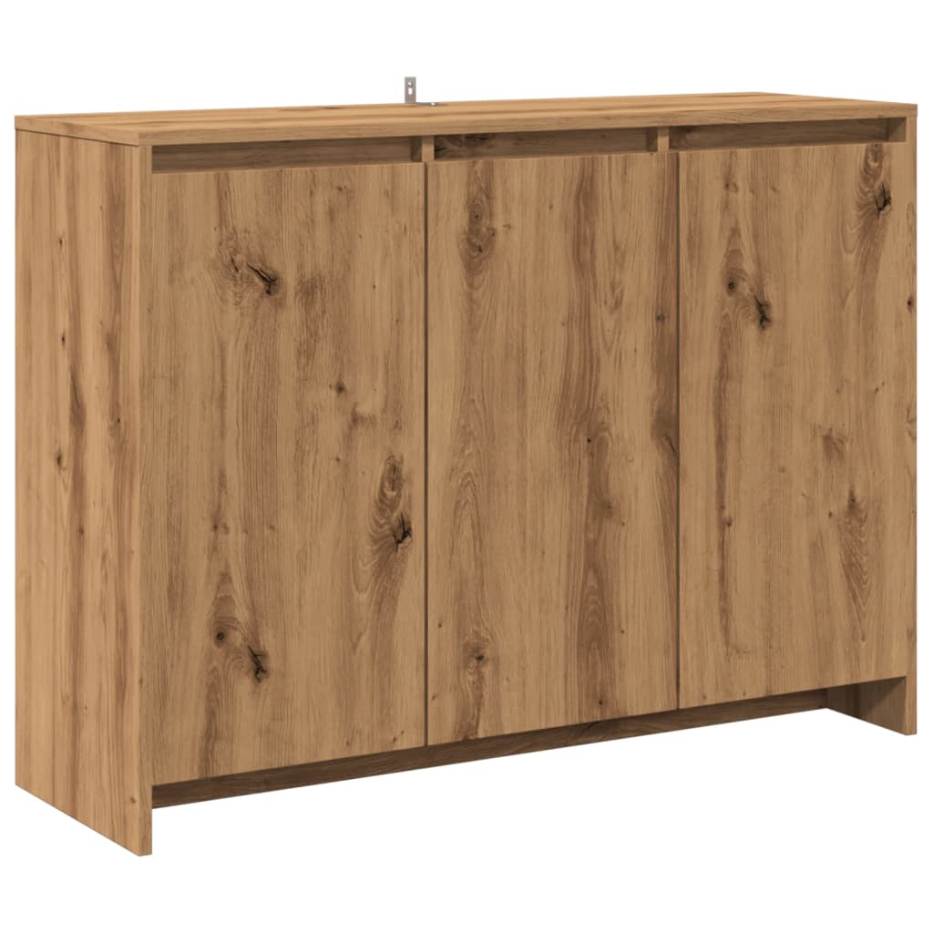 Handcrafted oak sideboard 102x33x75 cm engineered wood