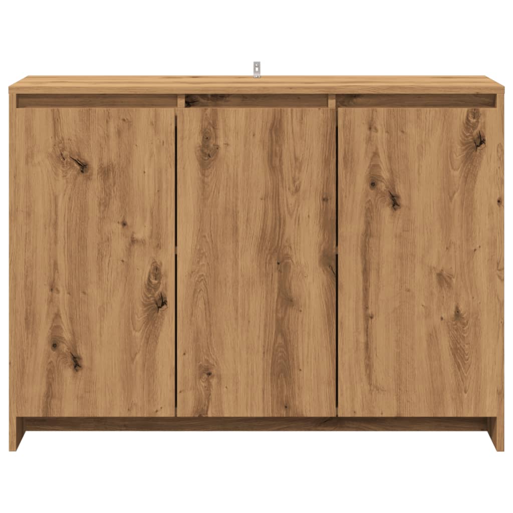 Handcrafted oak sideboard 102x33x75 cm engineered wood