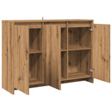 Handcrafted oak sideboard 102x33x75 cm engineered wood