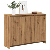 Handcrafted oak sideboard 102x33x75 cm engineered wood