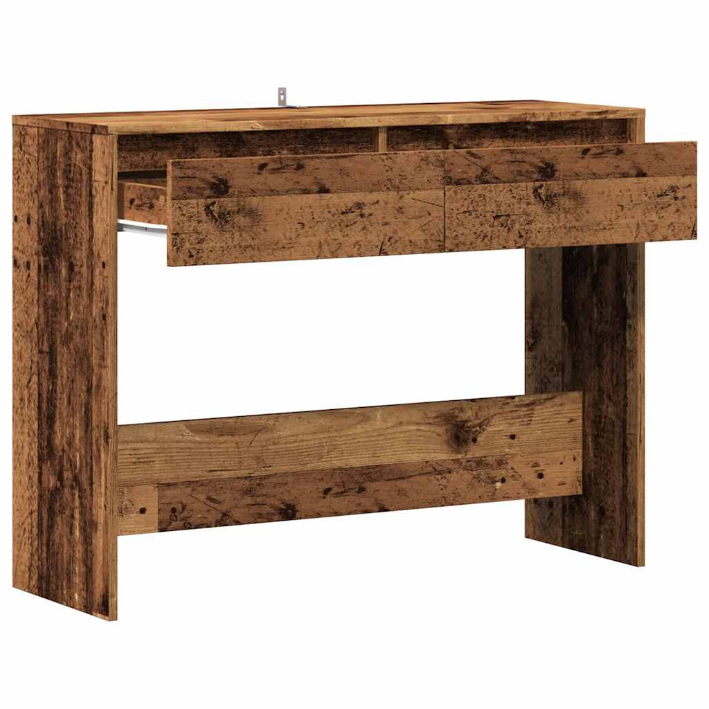 Console table old wood 100x35x76.5 cm engineered wood