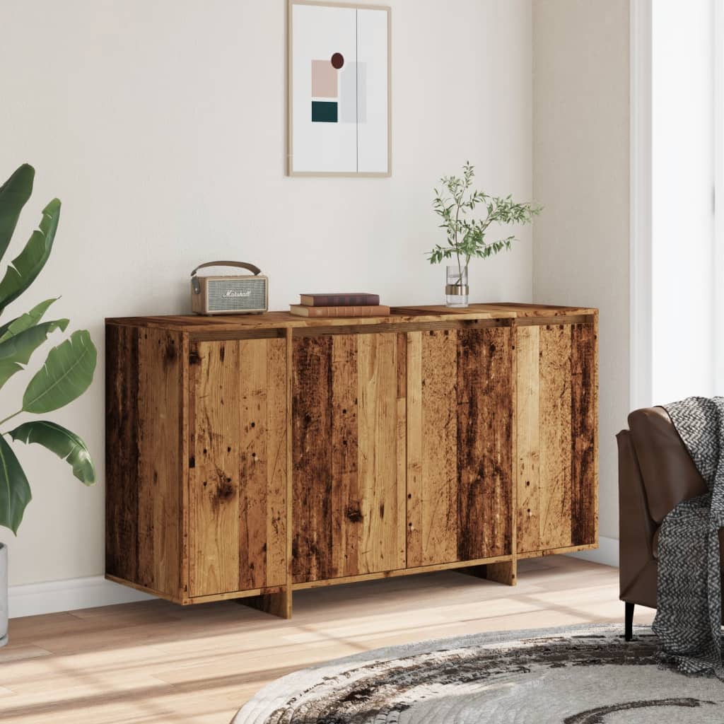 Buffet vieux bois 135x41x75 cm bois d'ingénierie