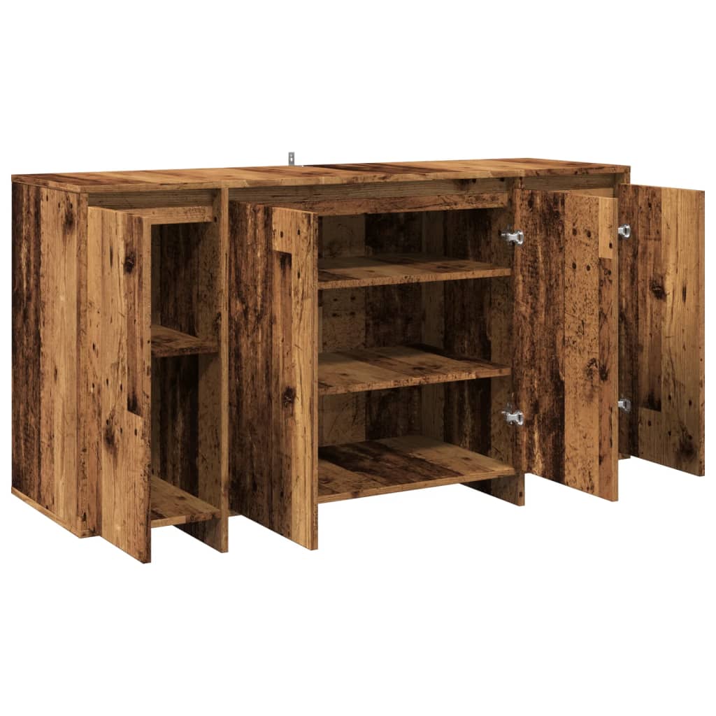 Buffet vieux bois 135x41x75 cm bois d'ingénierie