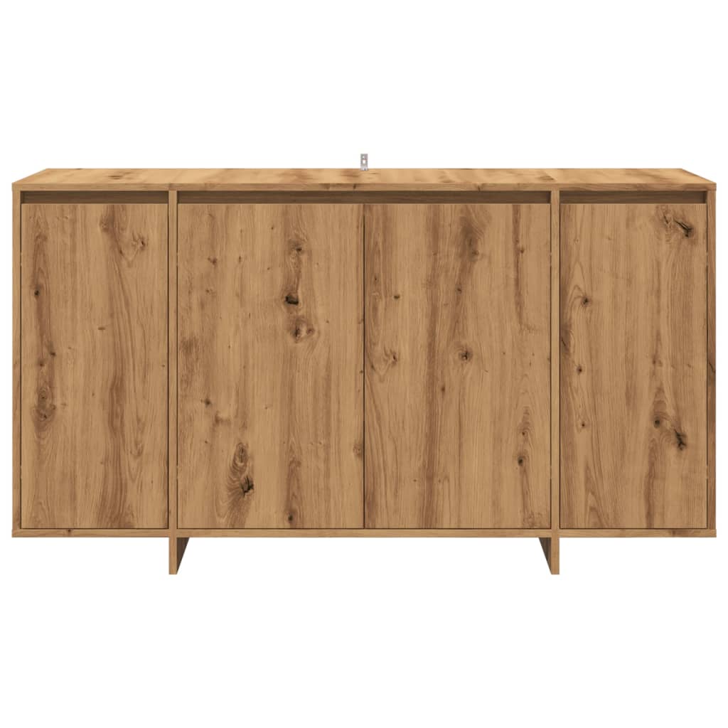 Buffet chêne artisanal 135x41x75 cm bois d'ingénierie