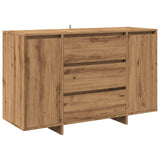 Buffet chêne artisanal 120x41x75 cm bois d'ingénierie