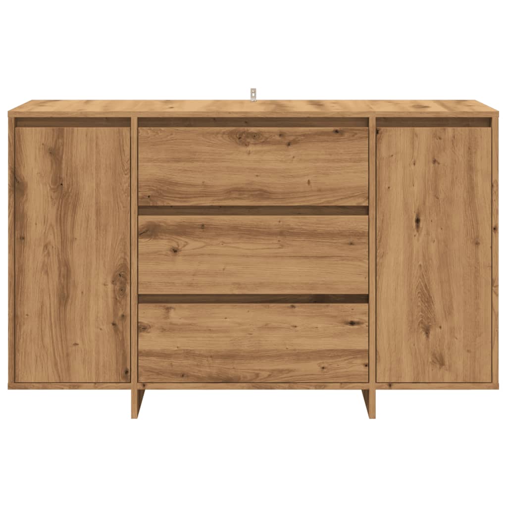 Buffet chêne artisanal 120x41x75 cm bois d'ingénierie