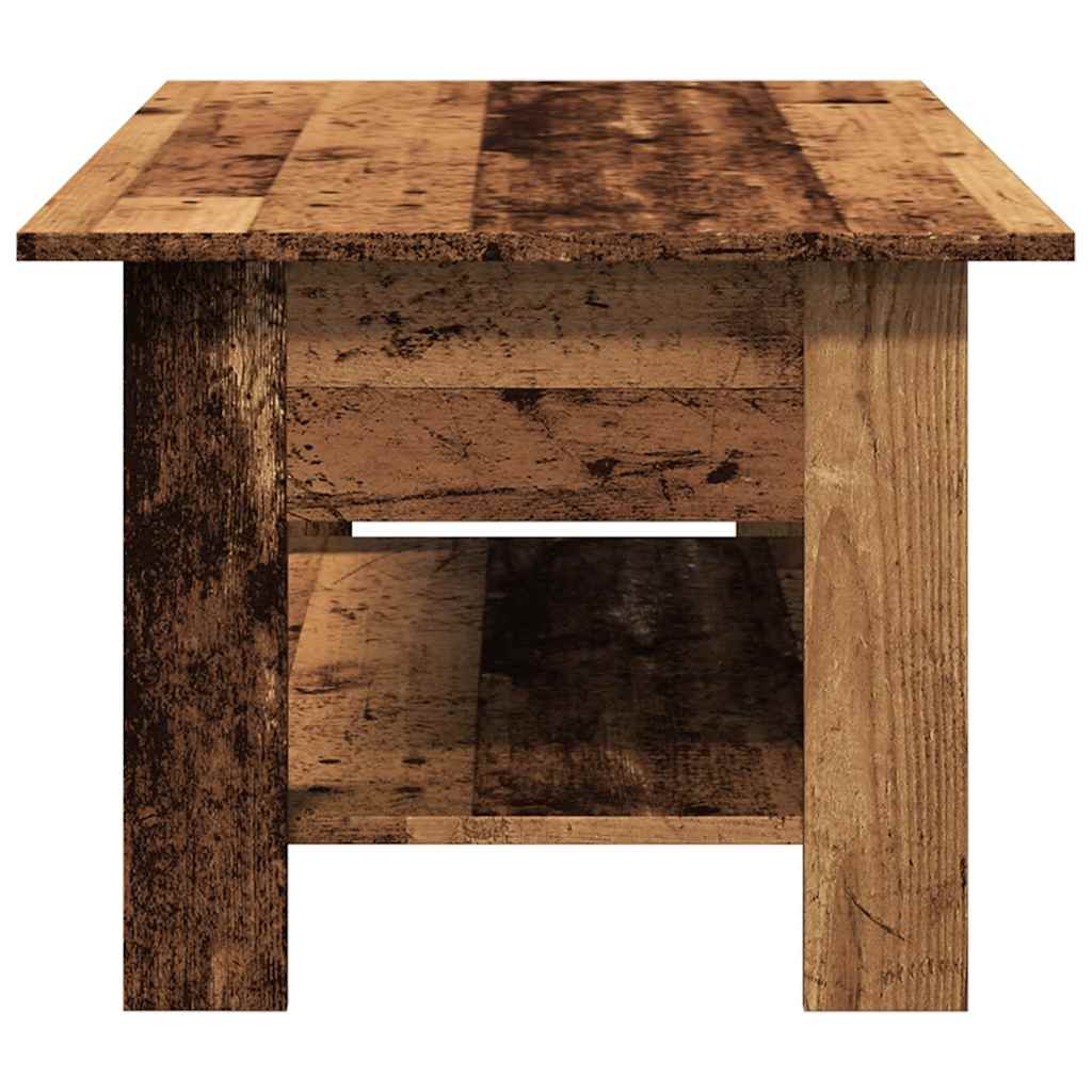 Table basse vieux bois 102x55x42 cm bois d'ingénierie