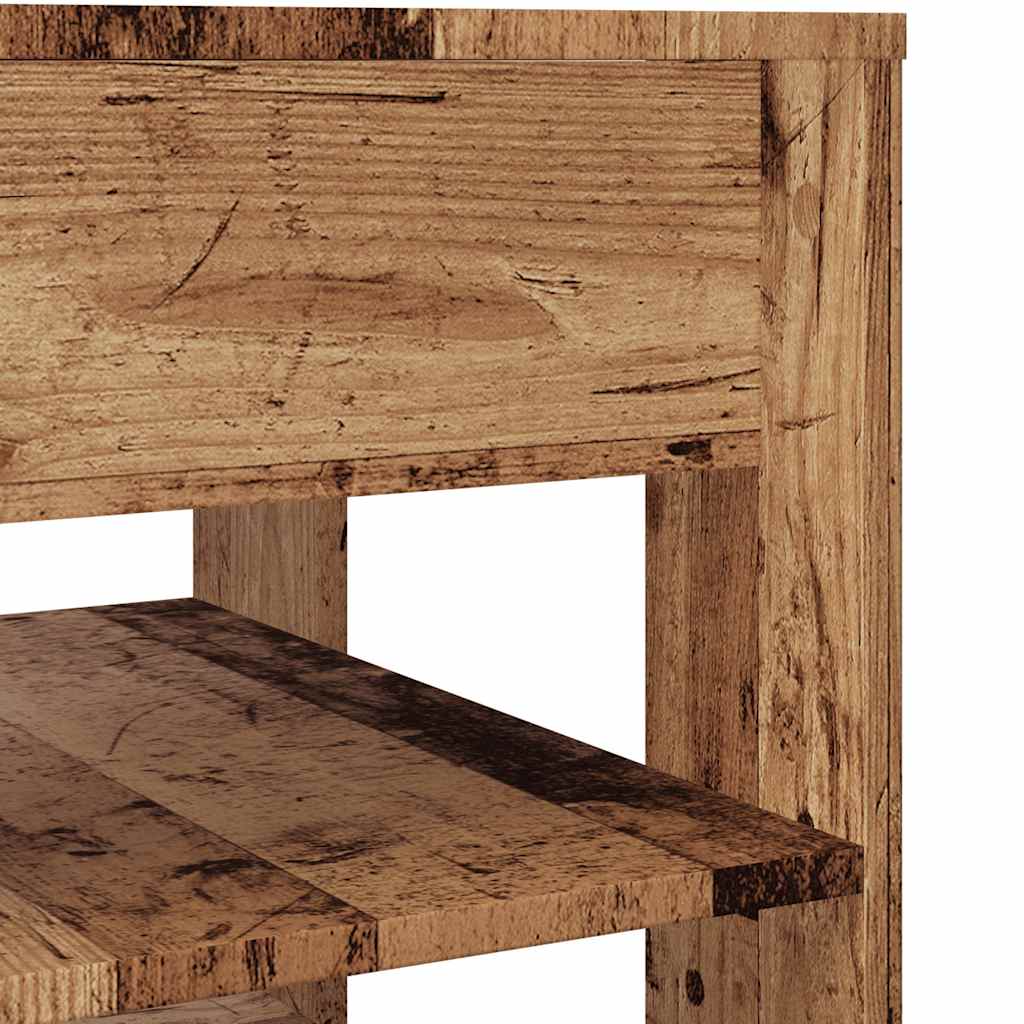 Table basse vieux bois 55,5x55x45 cm bois d'ingénierie