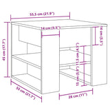 Table basse chêne artisanal 55,5x55x45 cm bois d'ingénierie