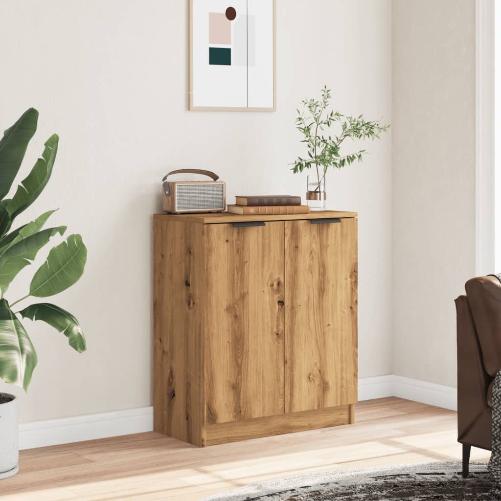 Handcrafted oak sideboard 60x30x70 cm engineered wood