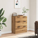 Handcrafted oak sideboard 60x30x70 cm engineered wood