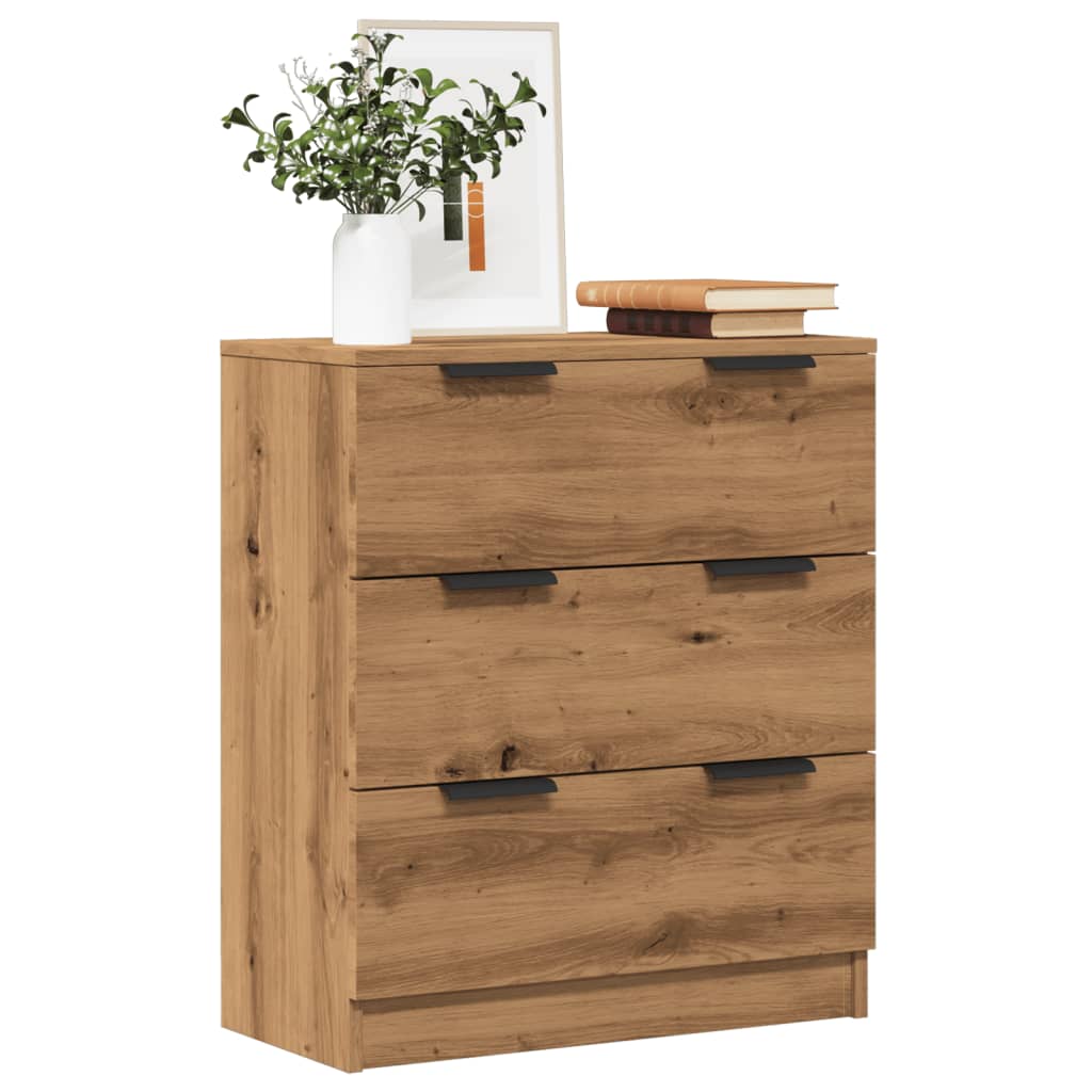 Buffet chêne artisanal 60x30x70 cm bois d'ingénierie