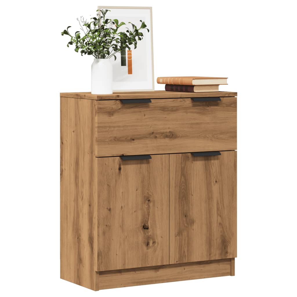 Handcrafted oak sideboard 60x30x70 cm engineered wood