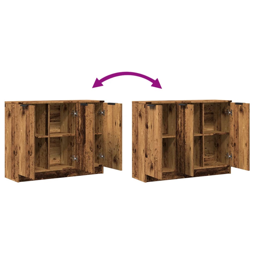 Buffet vieux bois 90,5x30x70 cm bois d'ingénierie