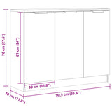 Buffet vieux bois 90,5x30x70 cm bois d'ingénierie