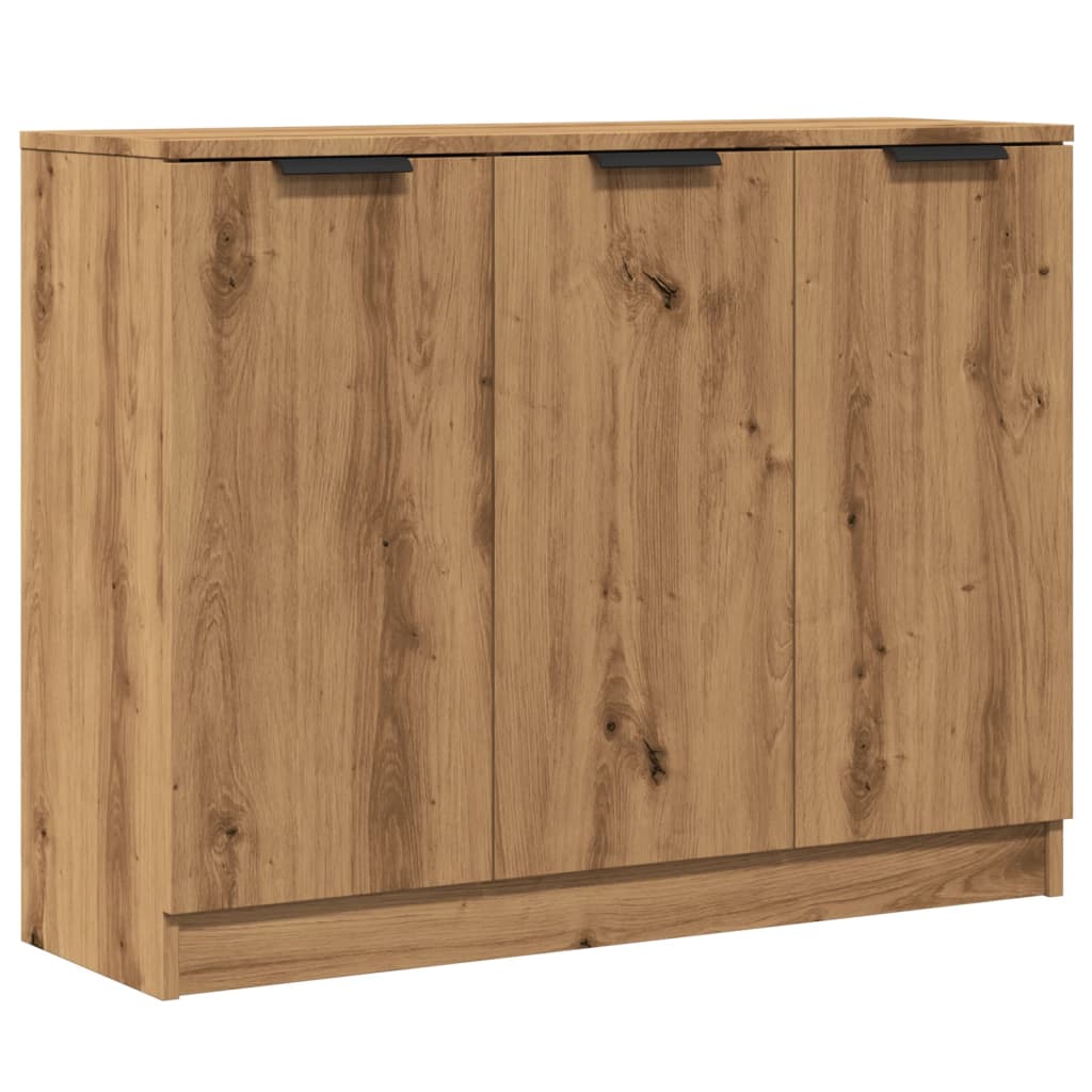 Buffet chêne artisanal 90,5x30x70 cm bois d'ingénierie