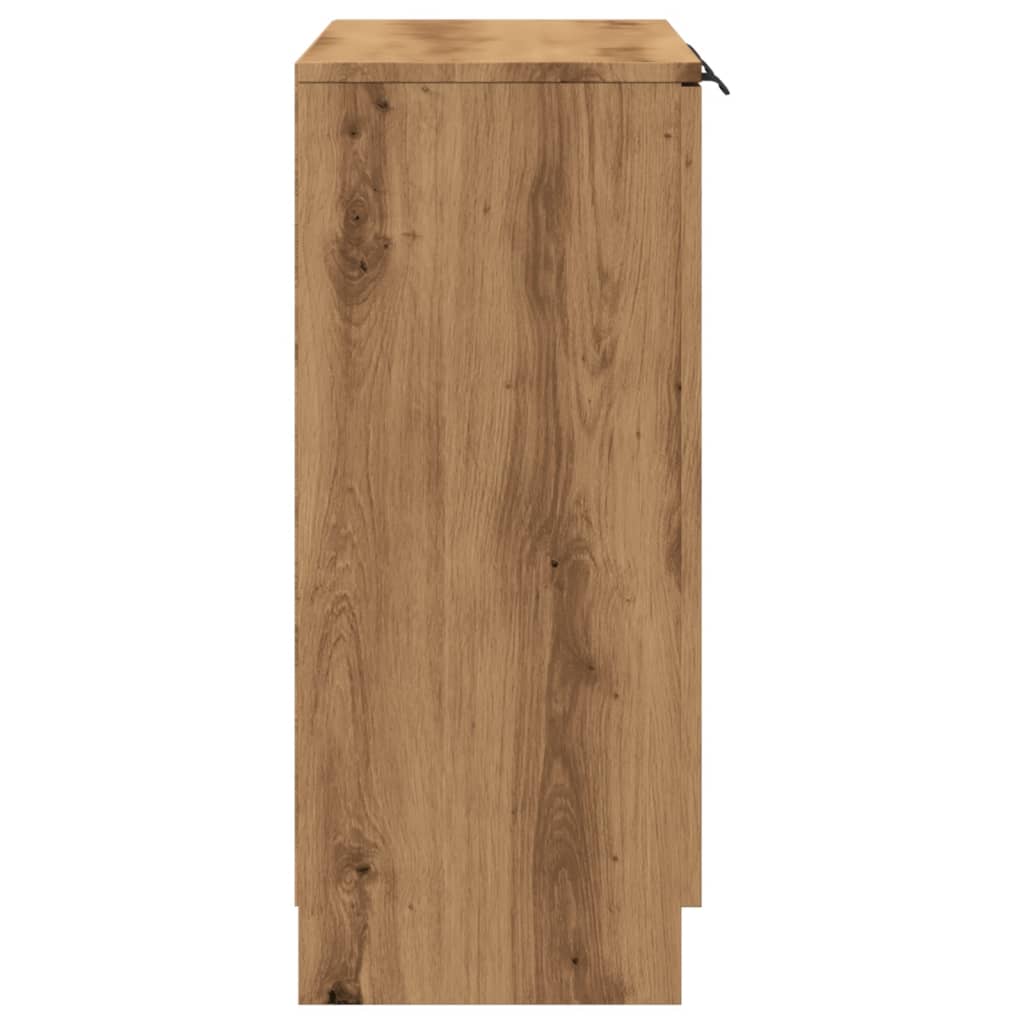 Buffet chêne artisanal 90,5x30x70 cm bois d'ingénierie