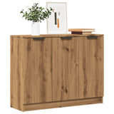 Buffet chêne artisanal 90,5x30x70 cm bois d'ingénierie