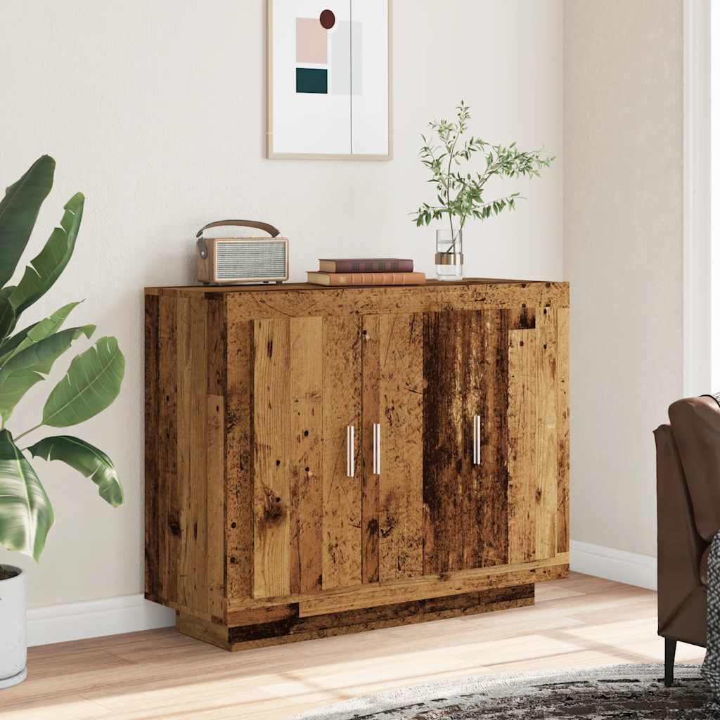 Buffet vieux bois 92x35x75 cm bois d'ingénierie