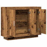 Buffet vieux bois 92x35x75 cm bois d'ingénierie