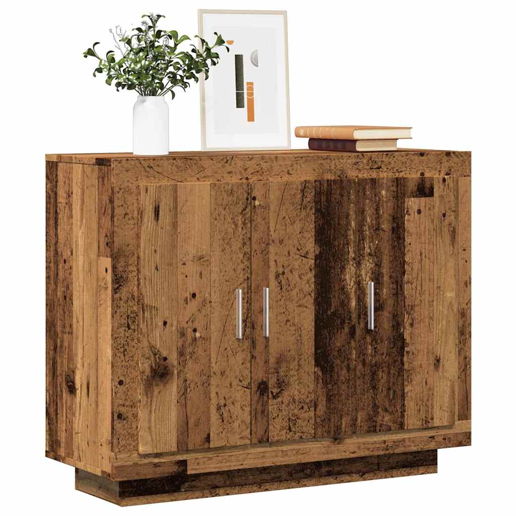 Buffet vieux bois 92x35x75 cm bois d'ingénierie