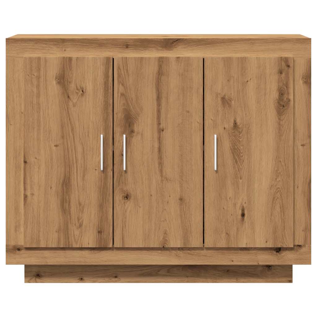 Handcrafted oak sideboard 92x35x75 cm engineered wood