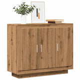 Handcrafted oak sideboard 92x35x75 cm engineered wood