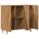 Buffet chêne artisanal 90x34x80 cm bois d'ingénierie