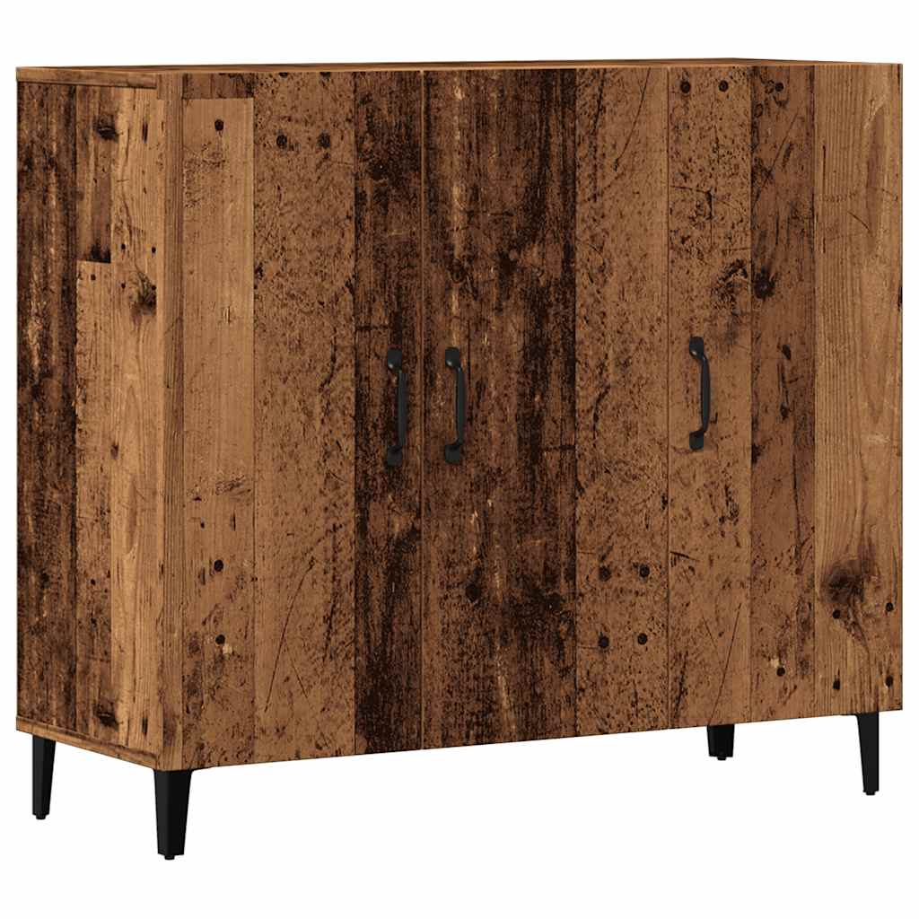 Buffet vieux bois 90x34x80 cm bois d'ingénierie