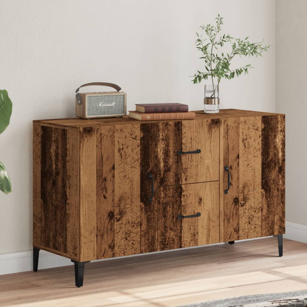 Buffet vieux bois 100x36x60 cm bois d'ingénierie