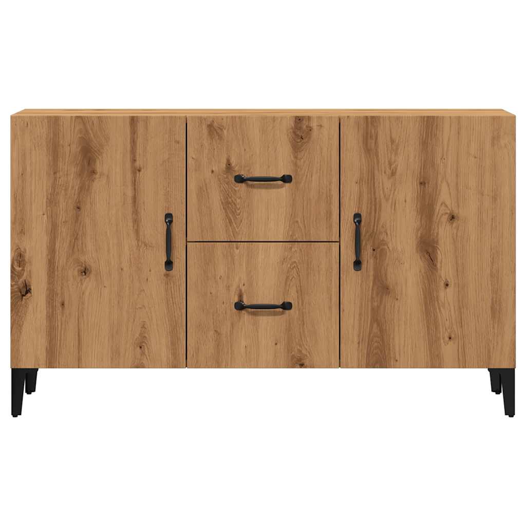 Buffet chêne artisanal 100x36x60 cm bois d'ingénierie