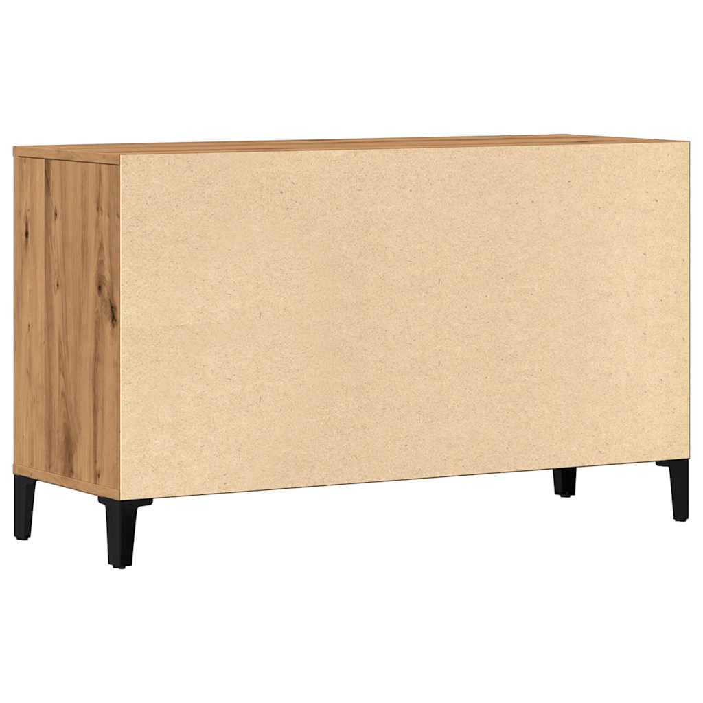 Buffet chêne artisanal 100x36x60 cm bois d'ingénierie