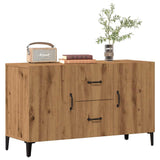 Buffet chêne artisanal 100x36x60 cm bois d'ingénierie